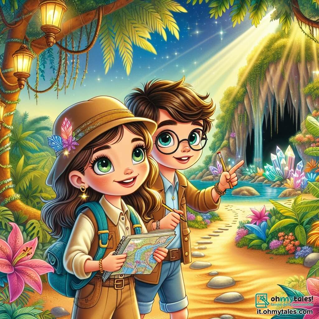 🎧 L'Isola dei Cristalli Magici | Storia di esploratore | 9/10 anni |  Audiostoria e da leggere | Storia d'avventura, image size:1024x1024