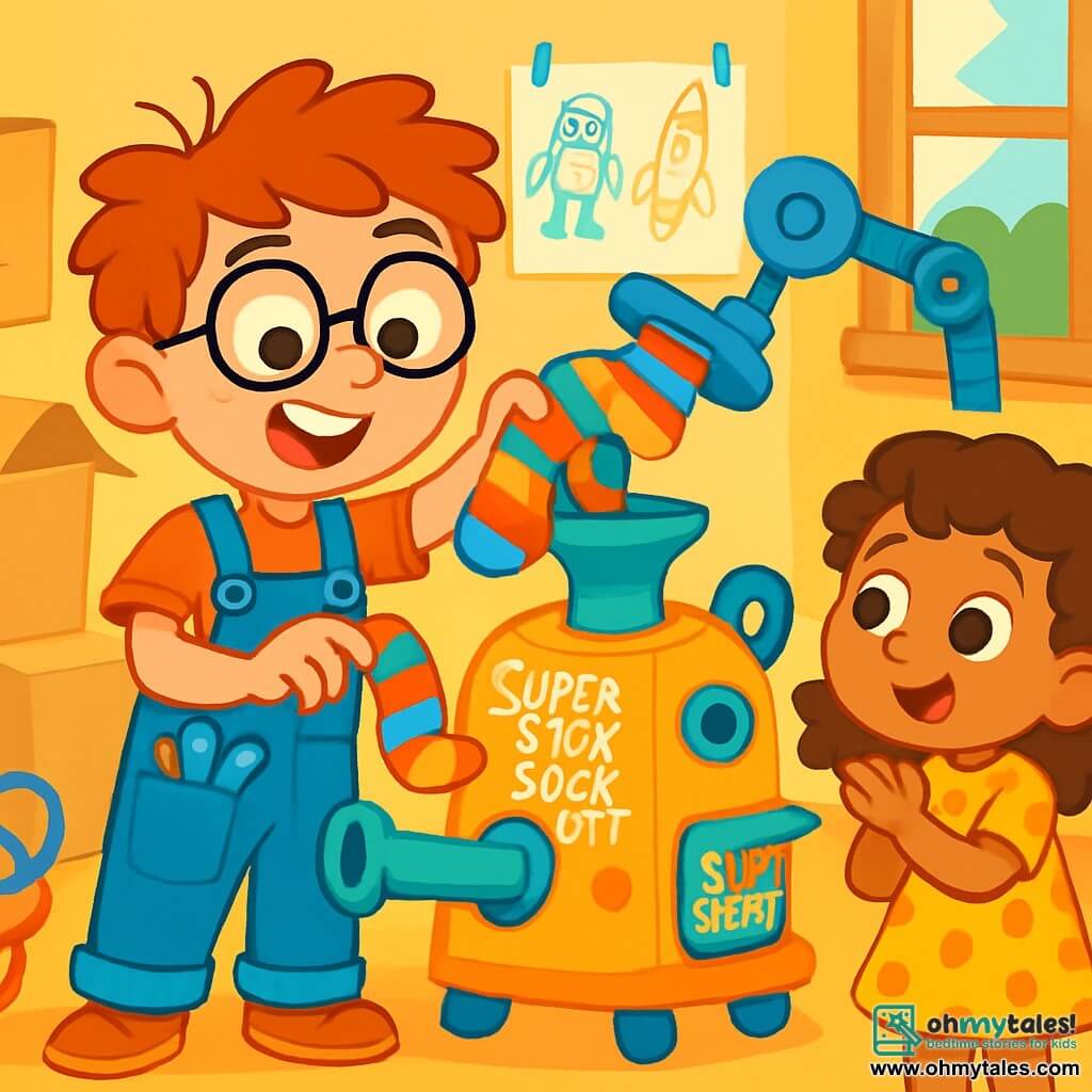💬 Maxwell and the Super Silly Sock Sorter | Wacky invention story | 3-4 ...