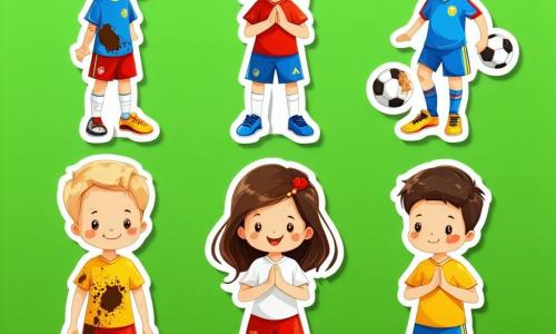 Ci sono 5 personaggi: Tom, bambino di 4 anni con capelli castano corti che mostra timidamente la manica sinistra sporca di fango; Lia, bambina di 4 anni con capelli lunghi neri e fermaglio rosso, a sinistra di Tom con le mani giunte e sguardo comprensivo; Marco, bambino di 4 anni con capelli biondi e taglio a spazzola, a destra di Tom con un sorriso e la mano sulla sua spalla; Sara, bambina rossa di 4 anni con lentiggini e codini, dietro Tom inclinata in avanti, attenta e benevola; la maestra Anna, donna sui trent'anni con capelli castani raccolti, seduta su una piccola sedia dietro il tavolo con sorriso dolce e palme aperte in segno di accoglienza. Ambientazione: piccola aula colorata e luminosa con pavimento in legno chiaro, tavolo rotondo basso in legno, sedie tonde e piccole, adesivi di animali sui muri, un cesto di biscotti sul tavolo e una grande finestra che lascia entrare il sole dorato. Situazione: Tom confessa la verità mostrando la macchia sulla manica, i bambini lo ascoltano attentamente e la maestra sorride rassicurante; atmosfera dolce, colori pastello, forme semplici e contorni arrotondati, stile gommette/adesivi in EVA.