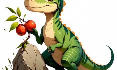 Um velociraptor chamado Risco, expressivo e reconhecível, rosto alongado, penas curtas verde-sálvia com riscas ocres, olhos redondos brilhantes e sorriso terno, ajoelhado com as patas dianteiras sobre um pequeno ramo verde segurando delicadamente dois frutos vermelhos brilhantes; à esquerda um grande anquilossauro Guardião, corpo maciço coberto por placas cinzentas texturizadas, postura protetora, pressiona uma placa da carapaça contra uma pedra para formar uma barreira olhando para a árvore; à direita um pequeno dinossauro magro e empoeirado de tamanho infantil, escamas cor de areia e olhos tímidos, oferece uma folha-cunca a Risco e ajuda a empilhar pequenas pedras ao redor da árvore; cenário num vale de terra queimada com solo negro rachado, fissuras profundas, troncos calcinados eretos e fagulhas douradas flutuando; ao centro uma pequena árvore quase cinza com um ramo verde vivo e alguns frutos vermelhos brilhantes, cercada por pedras empilhadas e um halo de luz quente; momento de cuidado e proteção, gestos cooperativos para proteger a árvore frágil (empilhar pedras, segurar frutos, formar barreira), forte contraste entre as texturas ásperas do solo e a suavidade brilhante dos frutos, luz suave de fim de tarde com tons quentes ao redor da árvore e tons frios no solo, composição centrada e atmosfera de esperança calma e colaborativa.