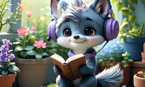 Il protagonista è un lupetto timido dalle orecchie grandi, pelo grigio-blu e guance rosate, che sorride e tiene un piccolo quaderno viola e una matita grossa, seduto su un cuscino d'erba nella serra; il coprotagonista è un piccolo extraterrestre a forma di fungo, pelle azzurro cielo, occhi neri e grandi e un casco trasparente con mini-luciole, intento e rassicurante mentre tocca un piccolo contatore metallico su un tavolo di legno; una fila di vasetti di vetro sospesi contenenti minuscole stelle luminose dai toni caldi emette una luce tremolante intorno a loro; l'interno è una navetta-serra con pareti metalliche curve, piante e fili luminosi, pavimento in legno chiaro e una grande botola rotonda che apre su un cielo notturno attraversato da meteore multicolori; i due amici contano insieme le meteore che passano: il lupetto annota i numeri sul quaderno mentre l'extraterrestre indica il contatore che fa un piccolo difetto e le stelle in vaso scintillano come un pubblico benevolo.