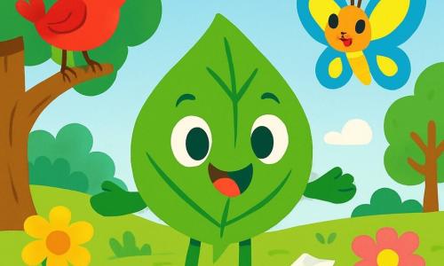 Lupi, una pequeña hoja verde alegre con ojos brillantes, se encuentra en el centro de un parque soleado, sonriendo y llena de energía, reuniendo a sus amigos para un día de limpieza. A su derecha, una mariposa colorida con alas brillantes de azul y amarillo, flotando en el aire, observa a Lupi con una expresión curiosa y entusiasta, lista para ayudar. A su izquierda, un pajarito de plumas rojas brillantes, posado en una rama, canta alegremente para animar a todos, con una mirada amistosa y motivadora. El parque está lleno de flores vibrantes de todos los colores, árboles majestuosos con hojas brillantes, y un cielo azul claro con algunas nubes blancas. Papeles y plásticos están esparcidos por el suelo, mientras Lupi y sus amigos se preparan para recoger la basura y plantar nuevas flores. La escena principal muestra a Lupi y sus amigos, unidos y decididos, limpiando el parque con sonrisas radiantes, creando una atmósfera de camaradería y alegría mientras cuidan de su entorno.