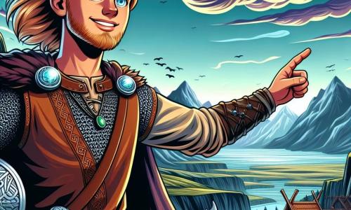 Un tânăr viking pe nume Bjorn, în vârstă de aproximativ 15 ani, stă pe o stâncă abruptă, cu vântul suflându-i prin părul blond și ochii albastri strălucind de excitație și determinare. Poartă o tunică din piele maro, decorată cu motive nordice, și ține o amuletă strălucitoare în mână, privind orizontul cu un zâmbet aventuros. Lângă el, Ragnar Lodbrok, un bărbat robust de aproximativ 40 de ani, cu o barbă lungă roșie și ochi pătrunzători, se află mândru și impunător, îmbrăcat în armură de fier, pregătit să-l ghideze pe Bjorn în această misiune. El arată spre valea de dedesubt, unde se conturează siluete amenințătoare. Peisajul este impresionant: munți măreți se ridică în depărtare, iar un cer furtunos se îmbină cu nori întunecați, creând o atmosferă misterioasă și palpitantă. Jos, un sat viking tradițional, cu case din lemn și acoperișuri din paie, este înconjurat de o pădure densă și verde. Bjorn și Ragnar se pregătesc să înfrunte creaturi fantastice care amenință satul, cu o tensiune palpabilă în aer, în timp ce magia amuletei strălucește intens, anunțând o aventură epică ce va urma.